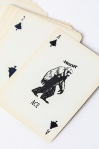 Lucky Camper Waterproof Playing Cards displaying Bigfoot card