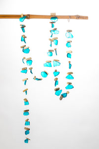 Driftwood and Mini Sea Glass Strand in Teal
