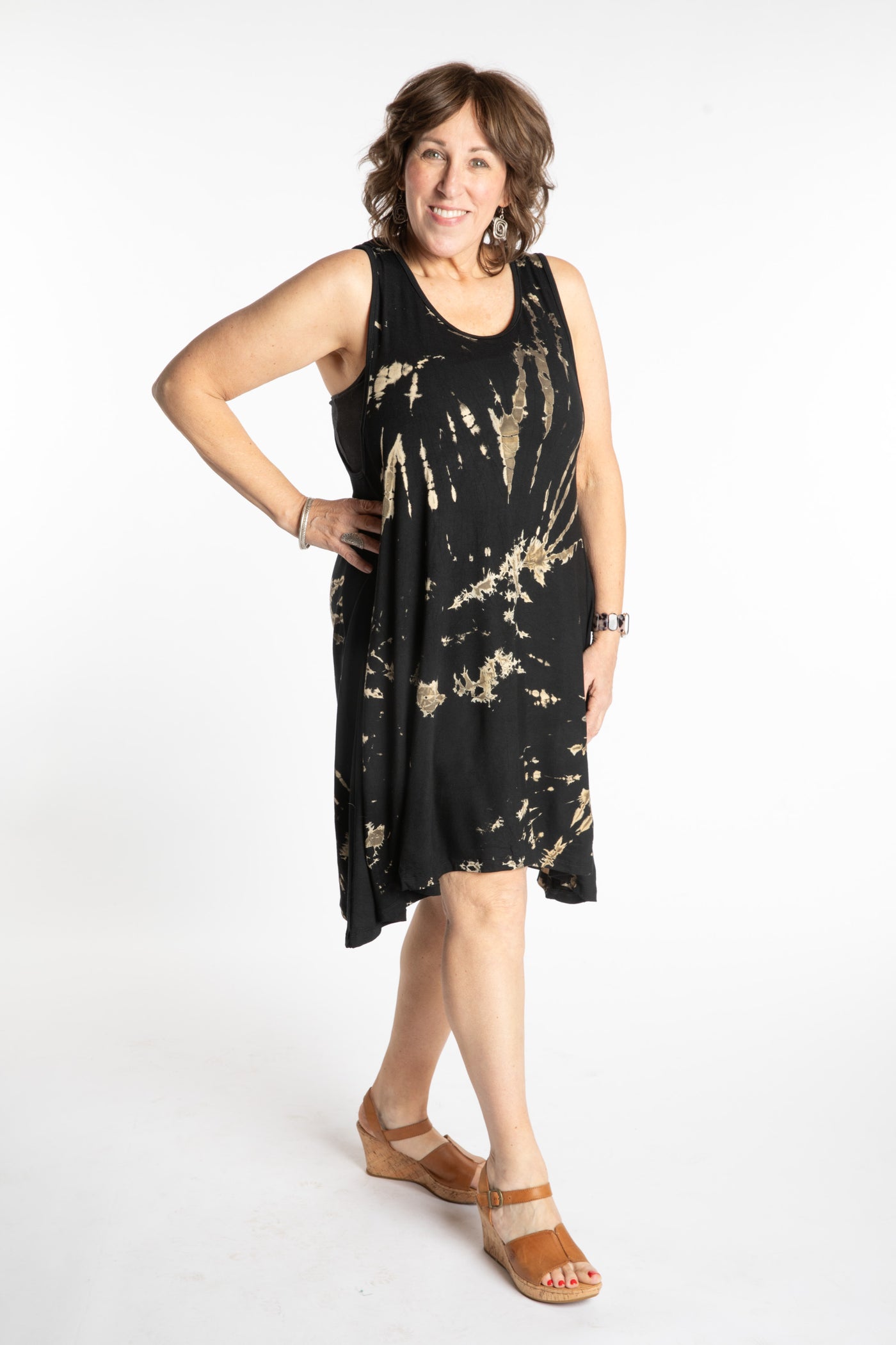 Mudmee Tie Dye Panel Tank Dress