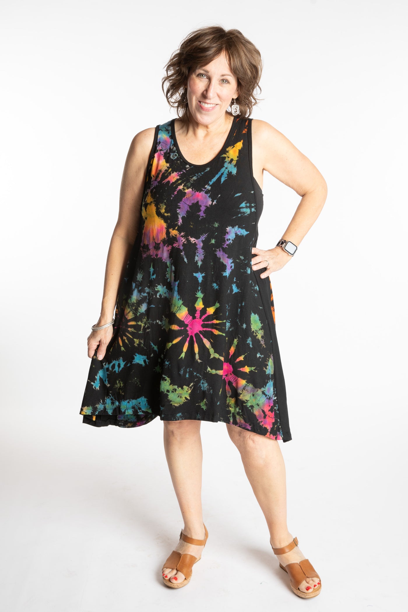 Mudmee Tie Dye Panel Tank Dress