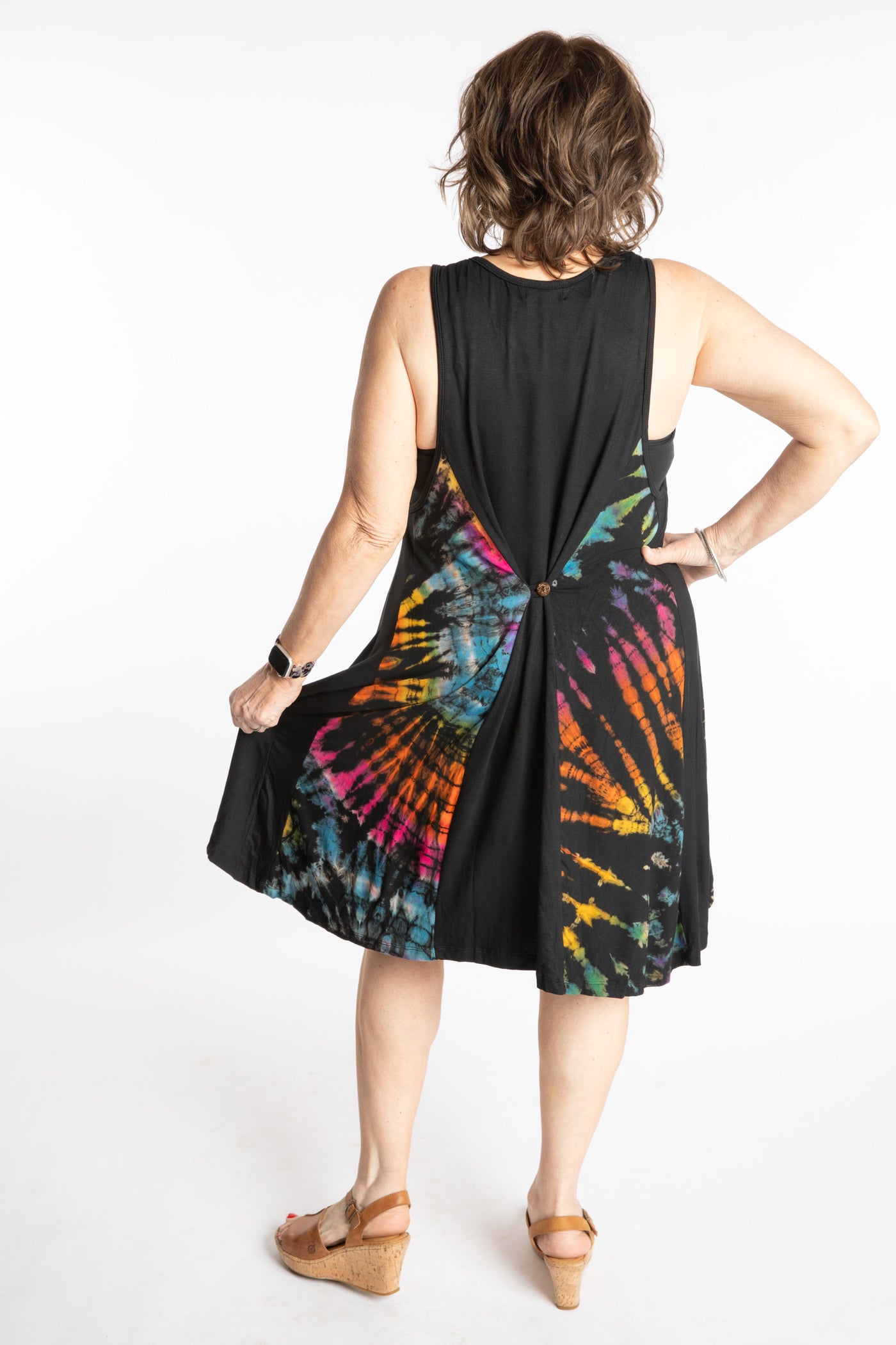 Mudmee Tie Dye Panel Tank Dress