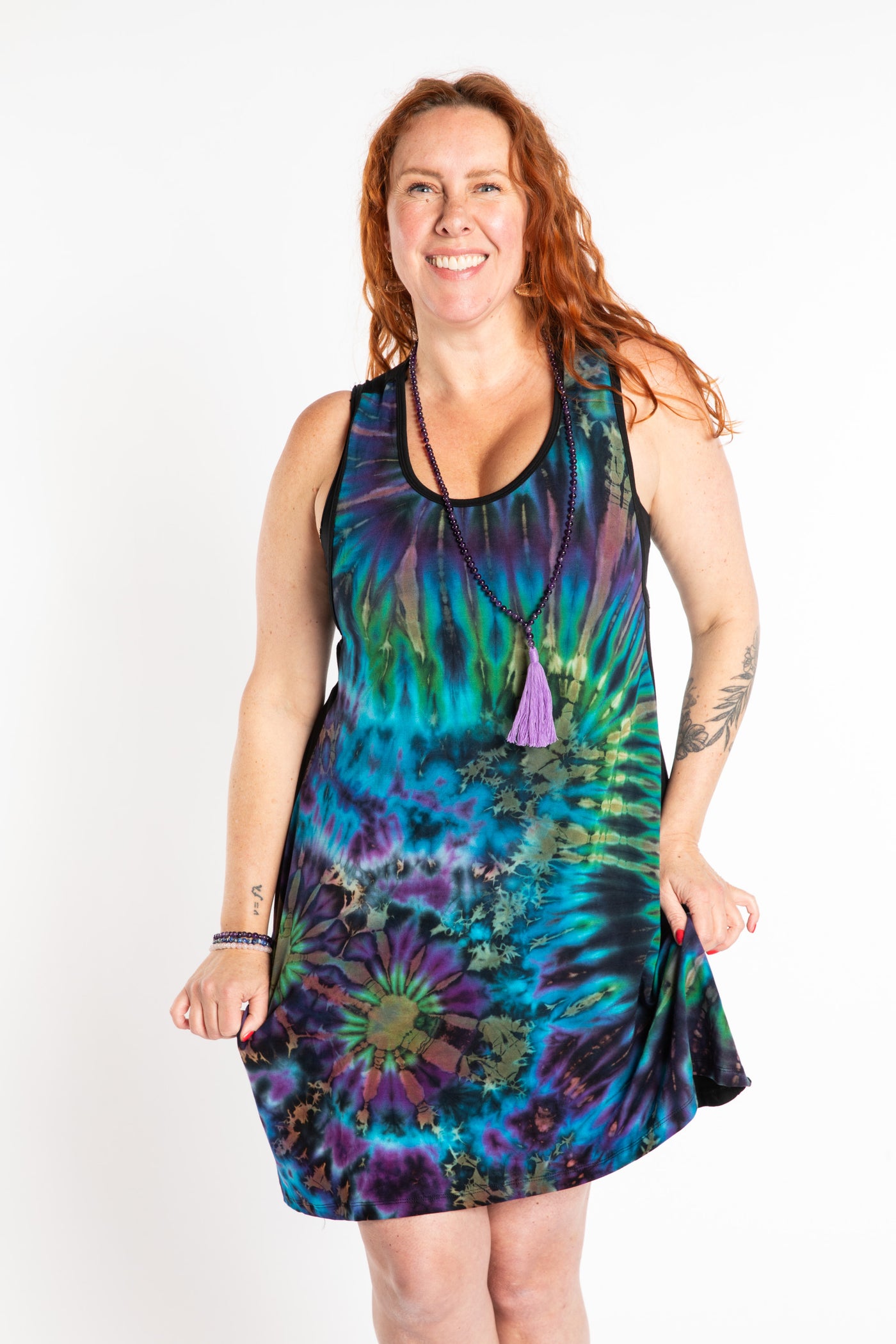 Mudmee Tie Dye Panel Tank Dress