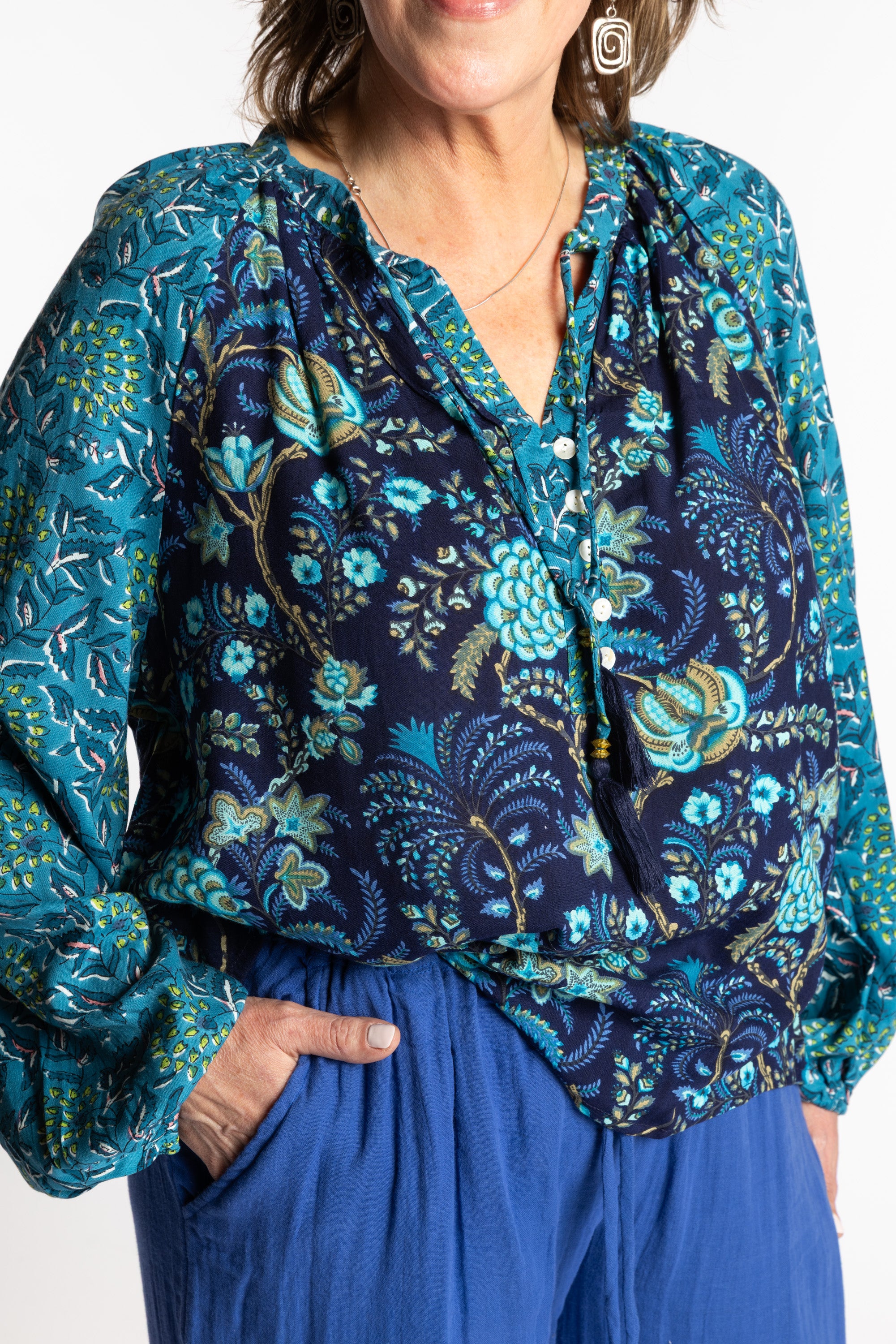 SLY★NIGHT FLOWER TUNIC  花柄ブラウス SLY - SLY☆NIGHT FLOWER TUNIC 花柄ブラウス の通販 by おもち's shop