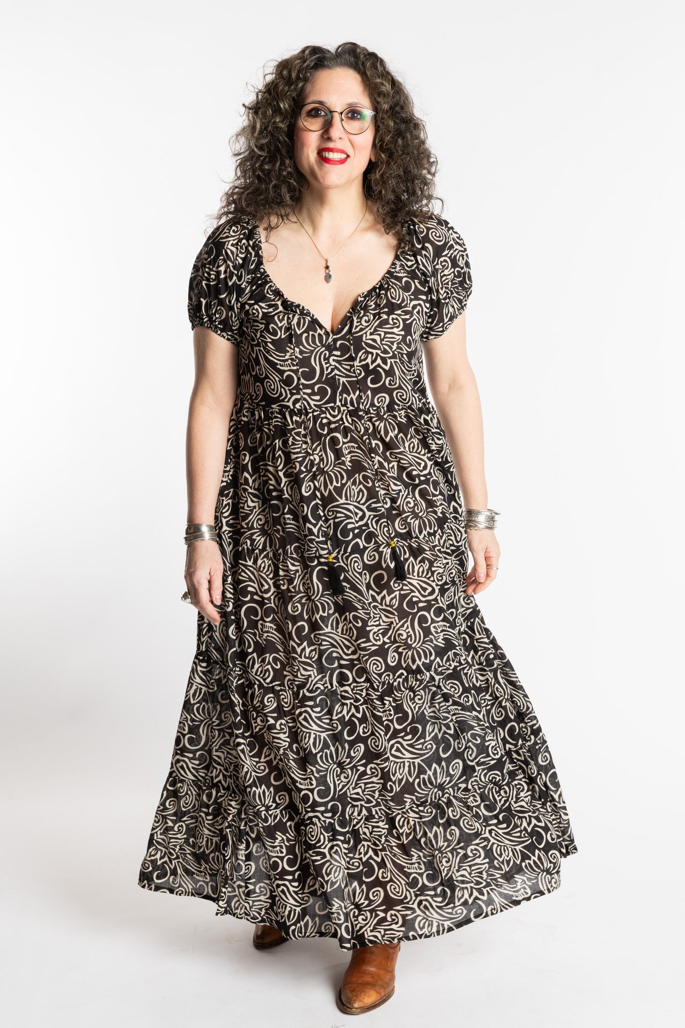 green emerald velvet dress Amara Cotton Maxi Dress