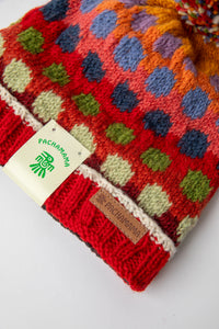 Spots Dots and Stripes Handmade Wool Hat