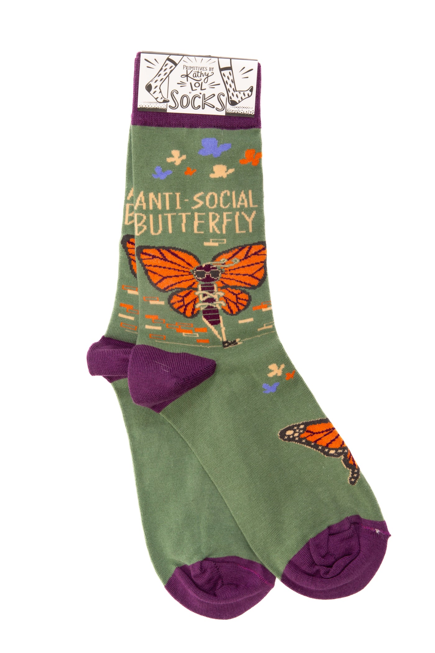 Antisocial Butterfly Socks