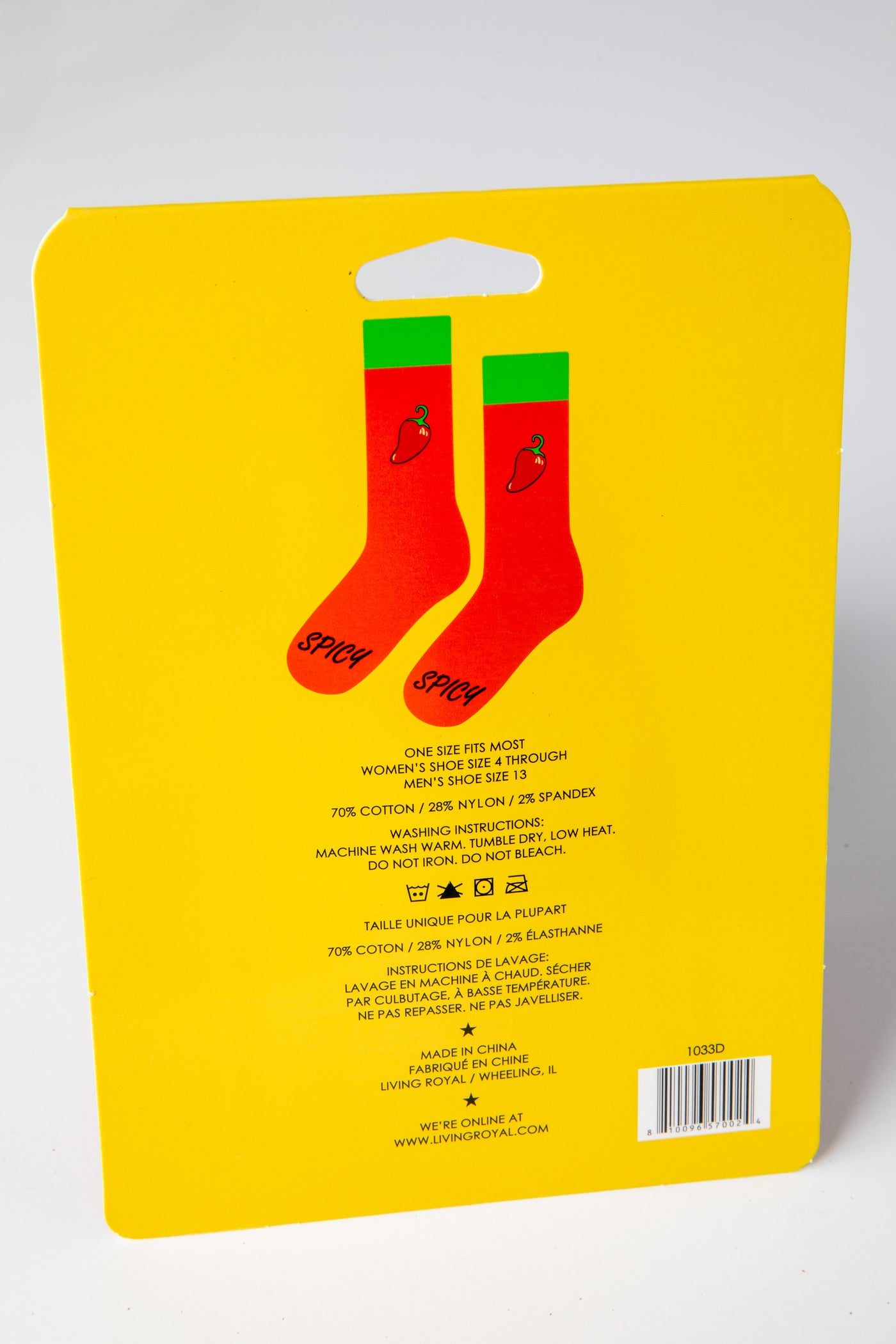 Hot Sauce 3D Packaged Crew Socks