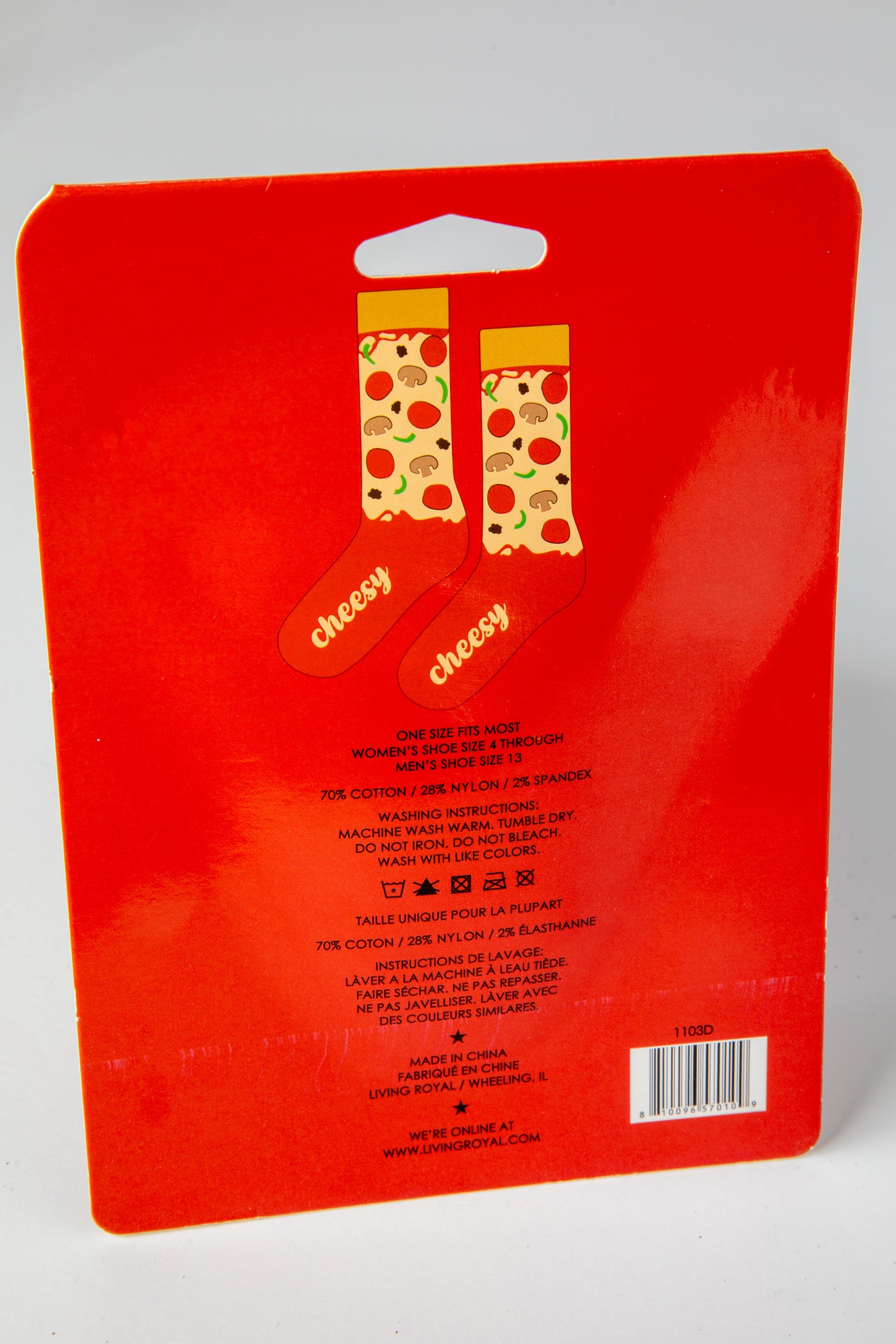 Pizza 3D Packaged Crew Socks