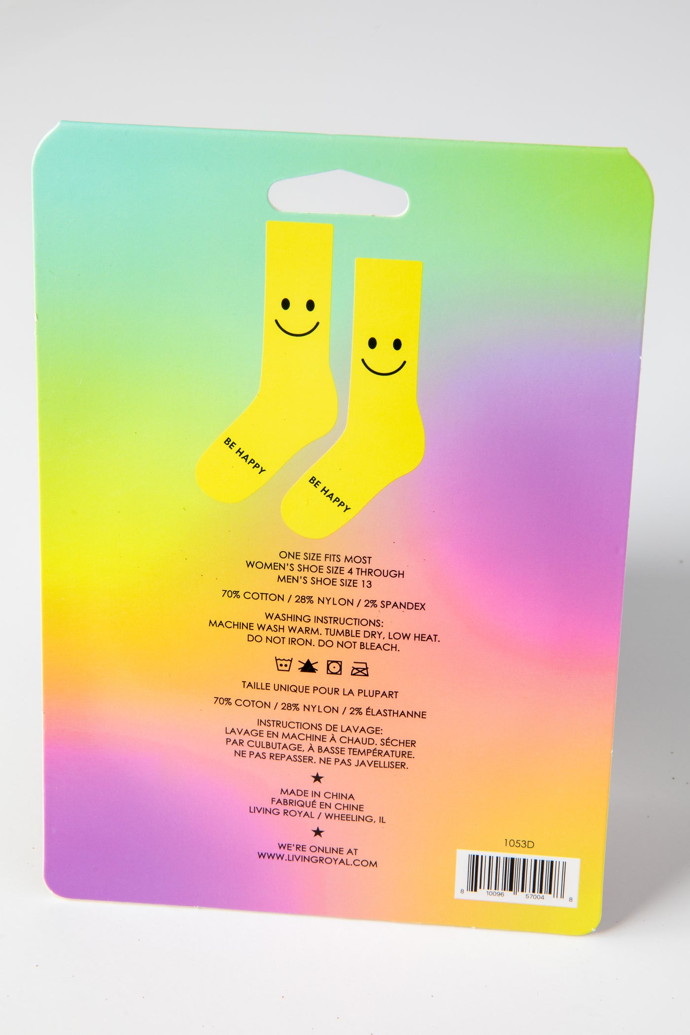 Smile 3D Packaged Crew Socks