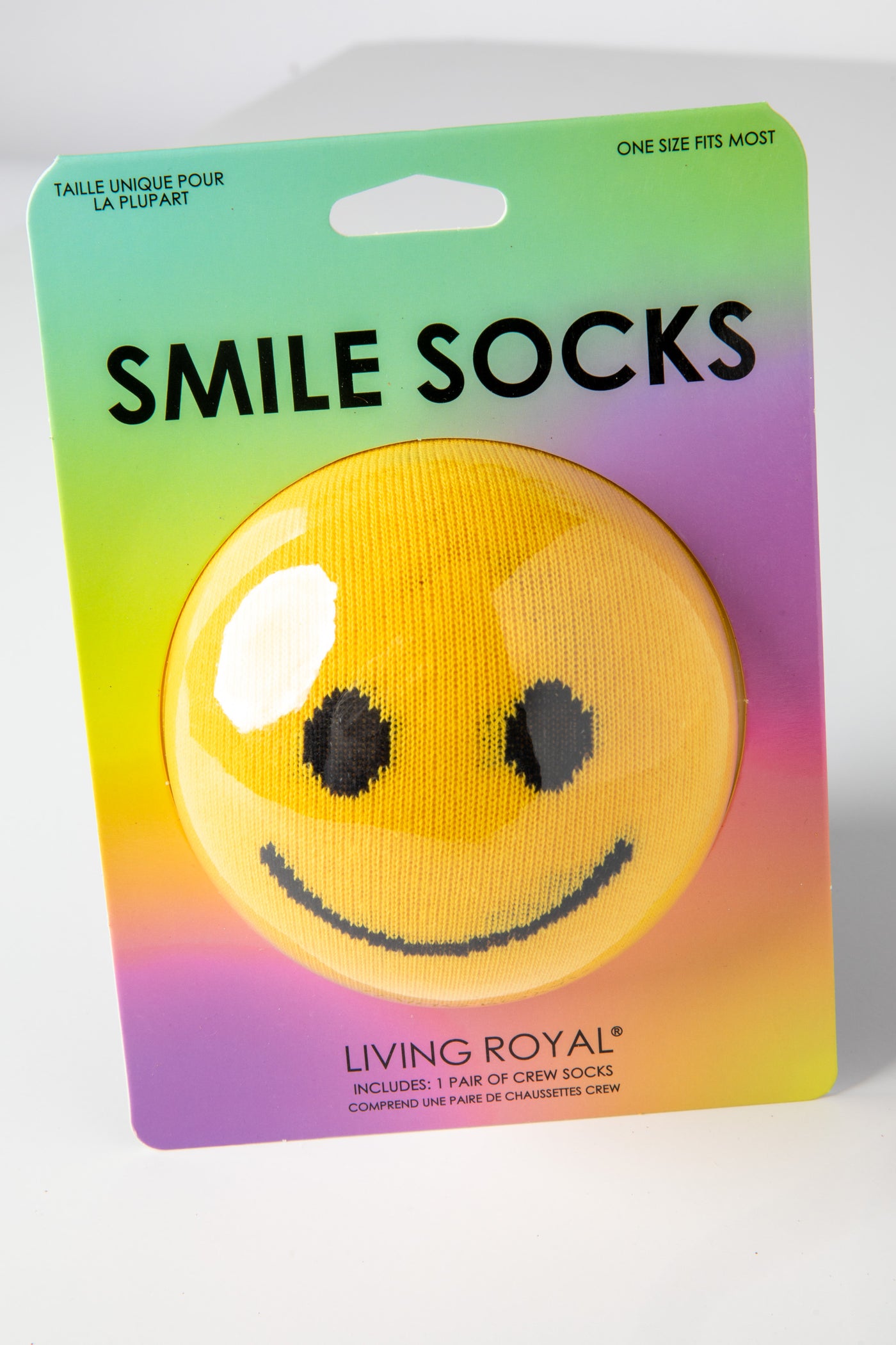 Smile 3D Packaged Crew Socks