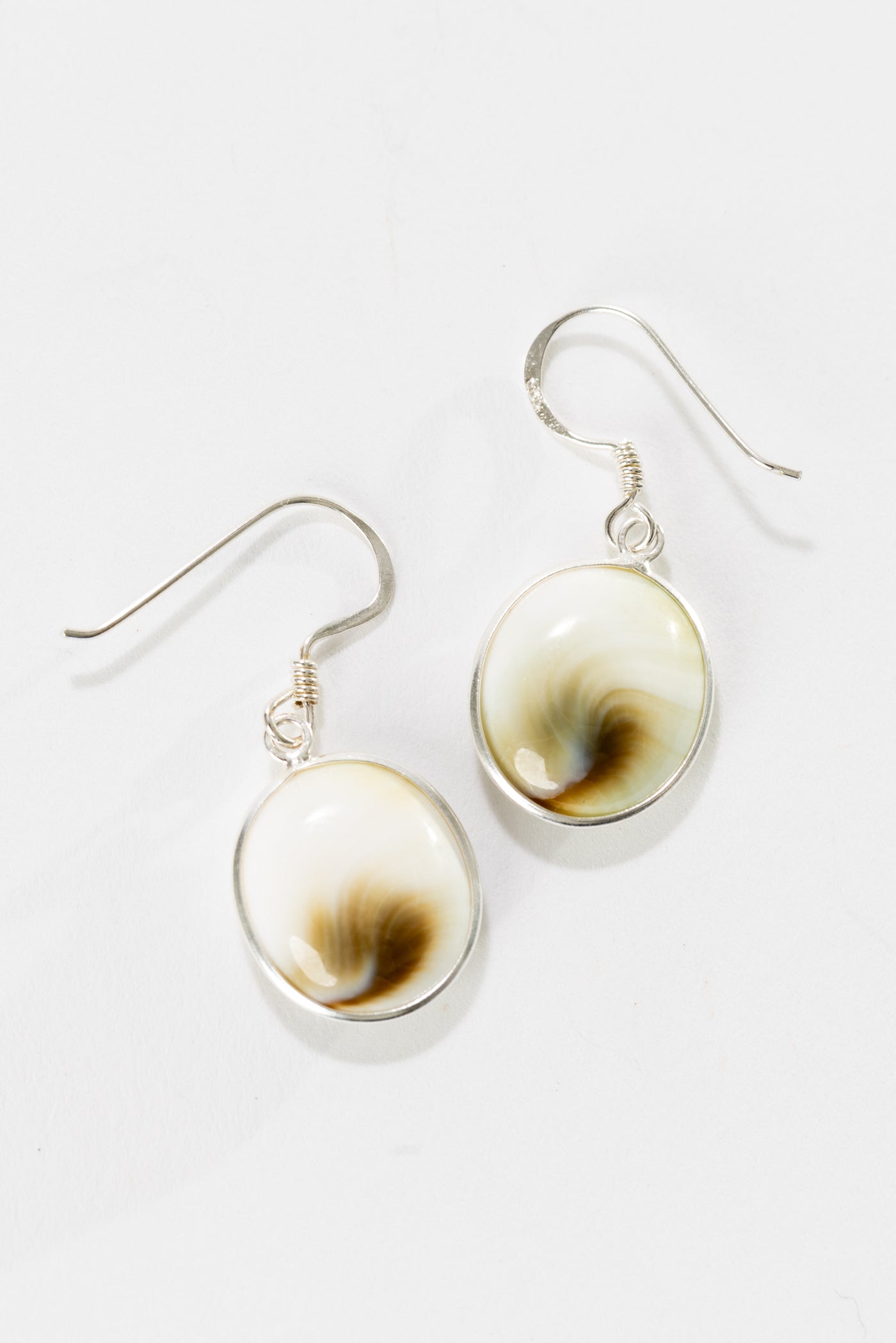 Large Sterling Shiva Eye Earrings