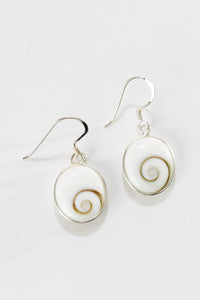 Large Sterling Shiva Eye Earrings