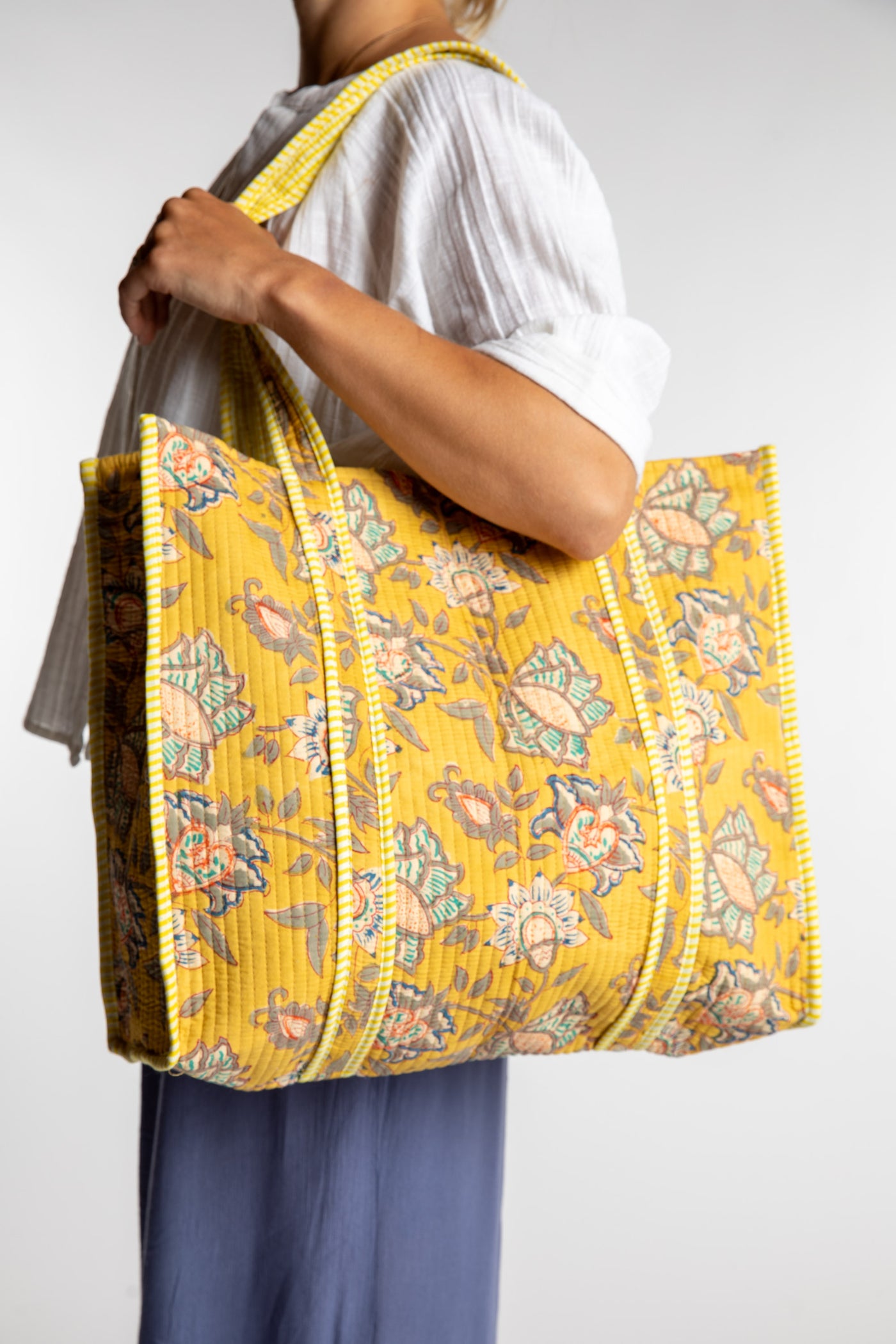Bristol Block Print Tote Bag