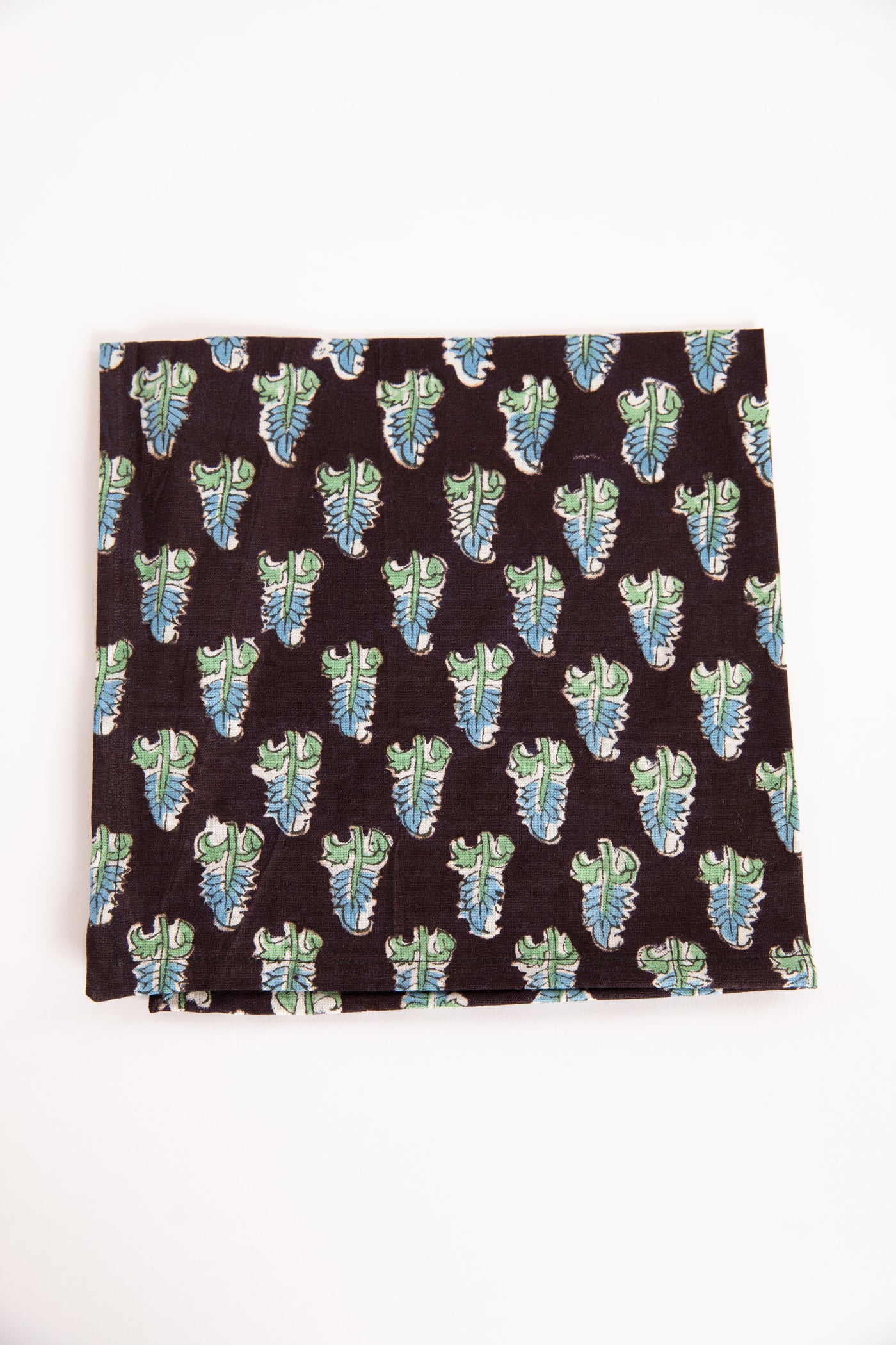 Block Print Napkin Set in Black