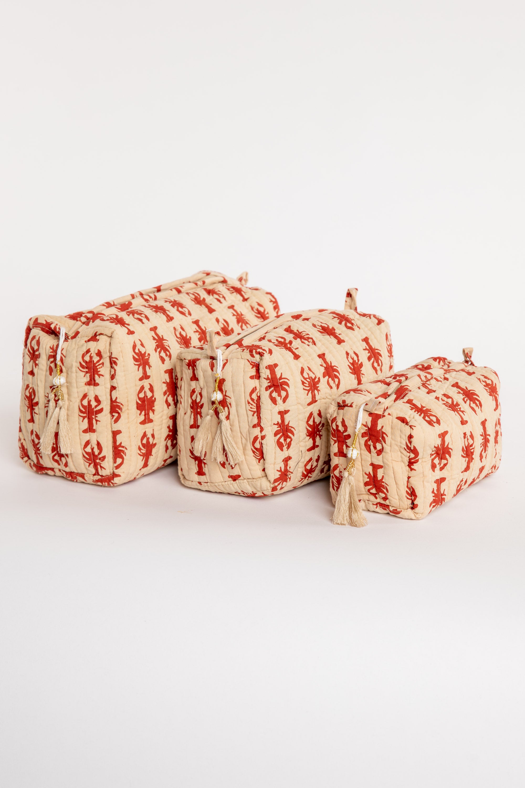 US Customized Quilted ボディー バッグ Quilted Block Print Bag | Cotton Travel & Cosmetic Organizer