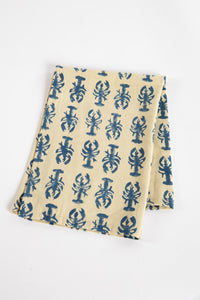 Lobster Block Print Kitchen Towel