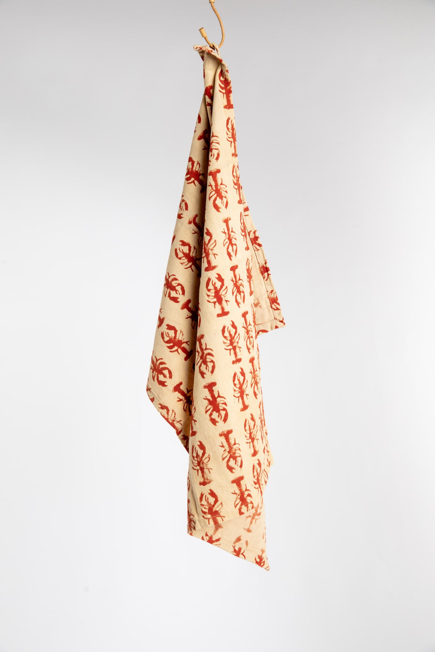 Lobster Block Print Kitchen Towel