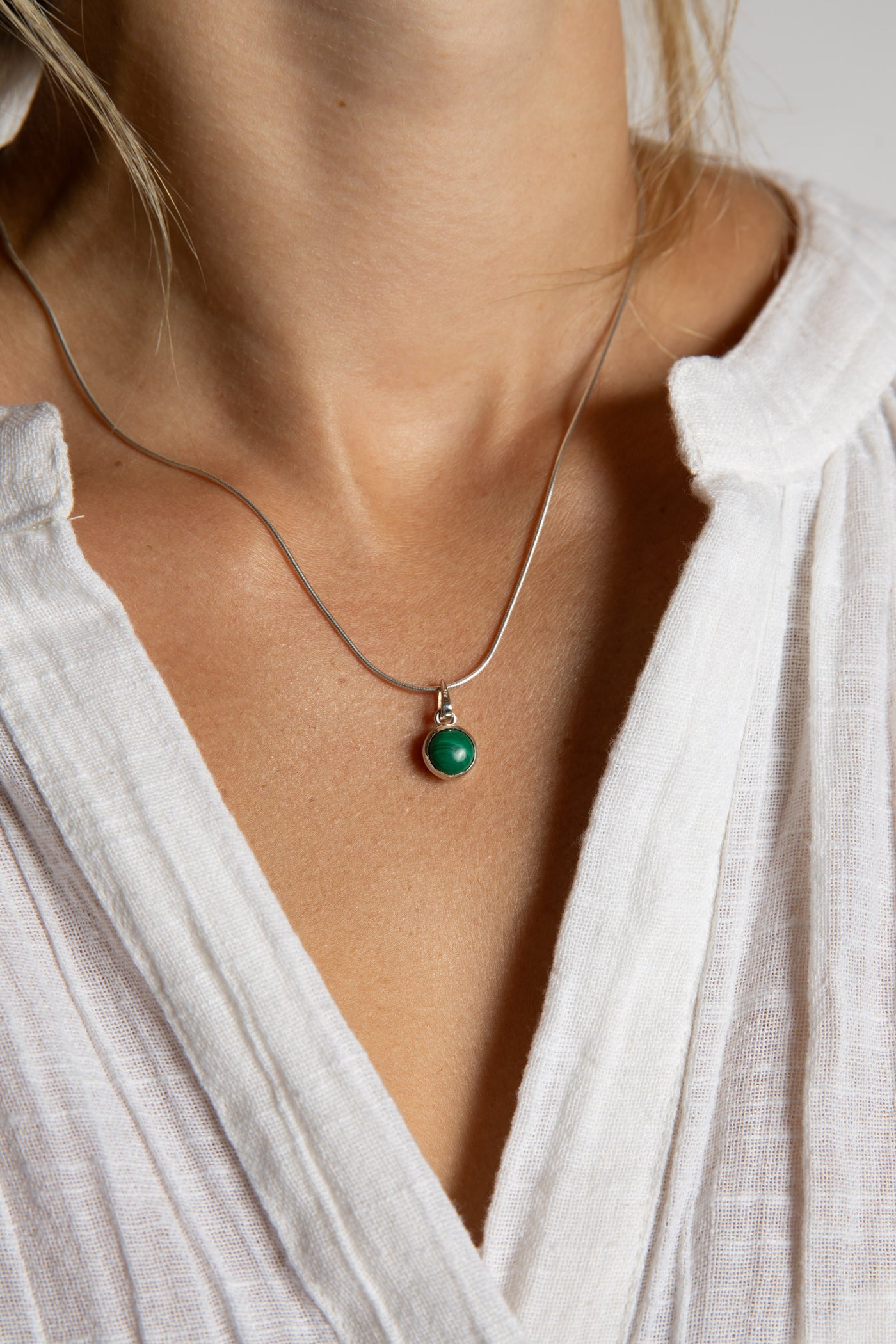 One of a Kind Malachite Pendant P137