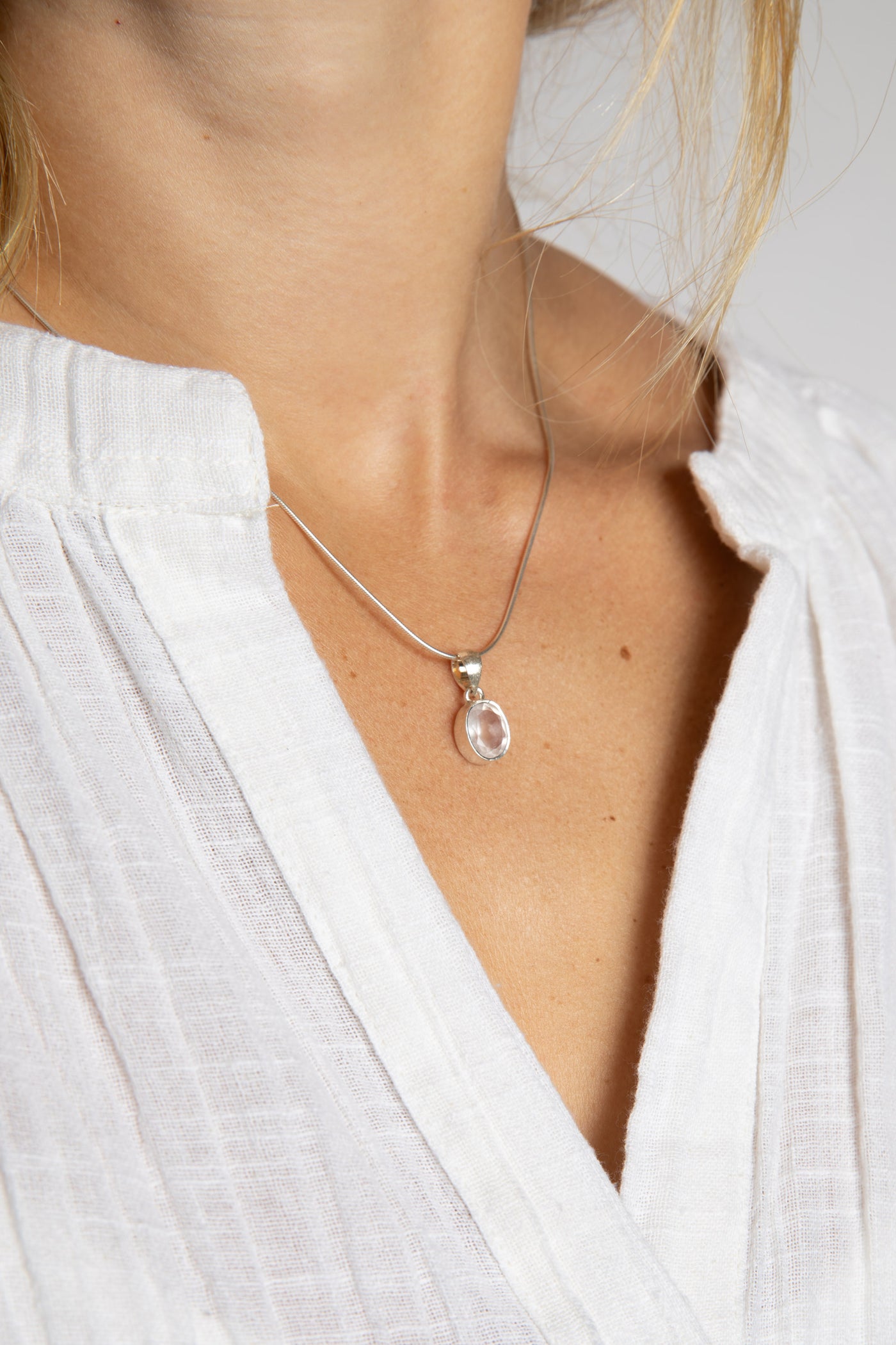 One of a Kind Rose Quartz Pendant P146