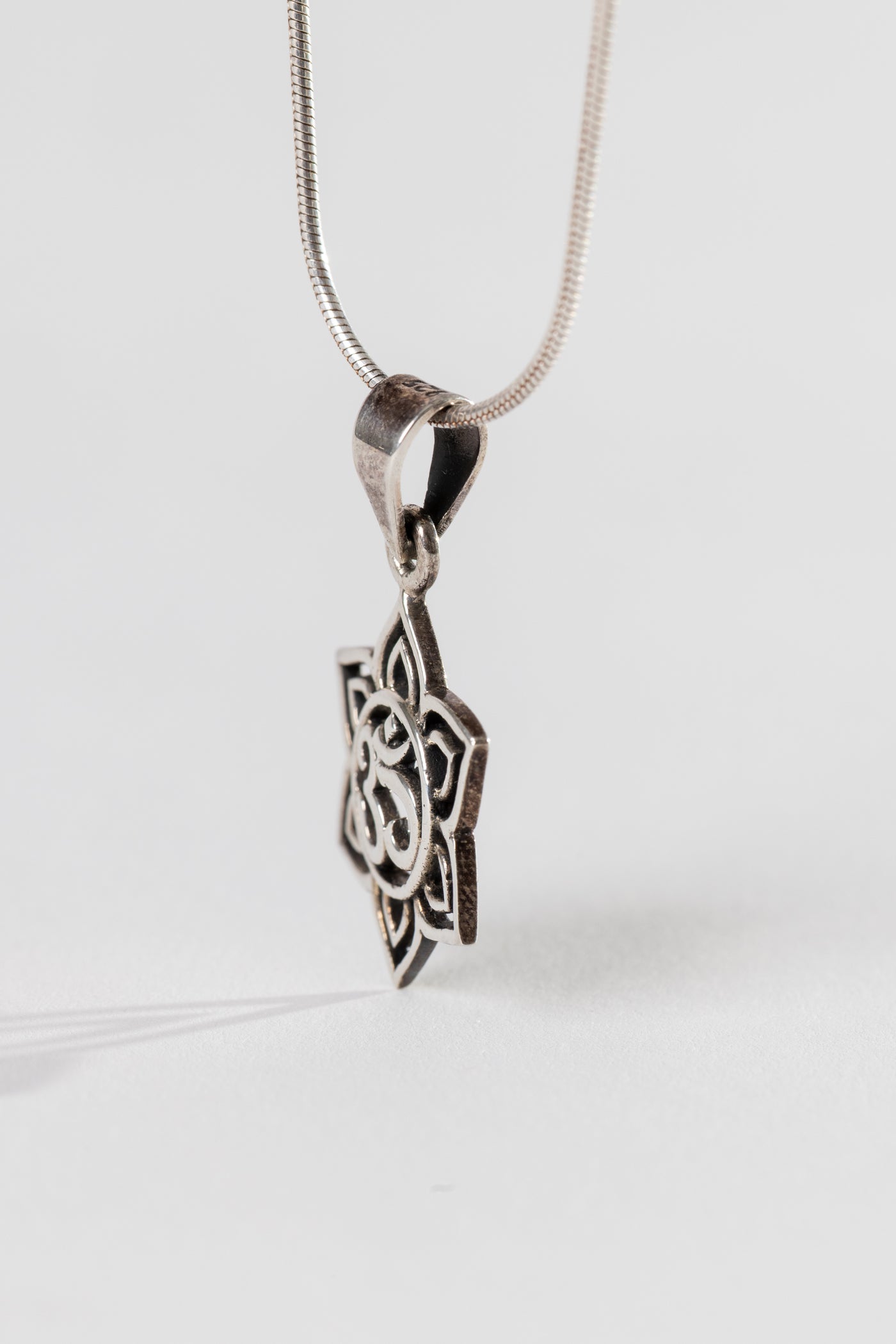 One of a Kind Sterling Silver Ohm Pendant P140
