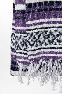 Purple Recycled Mexican Falsa Blanket