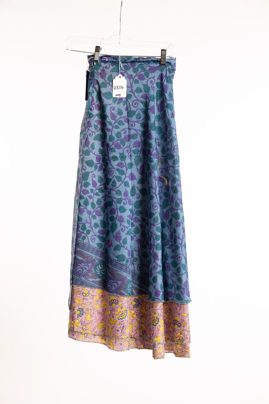 Long Sari Silk Wrap Skirt