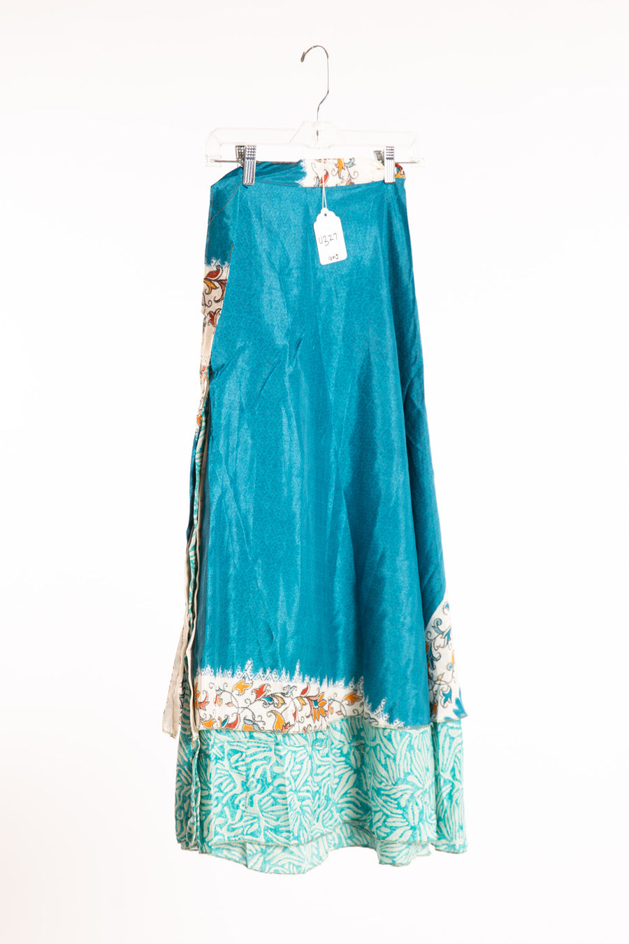 Long Sari Silk Wrap Skirt