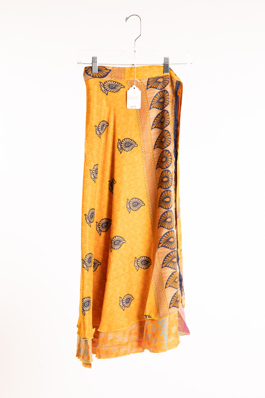 Long Sari Silk Wrap Skirt