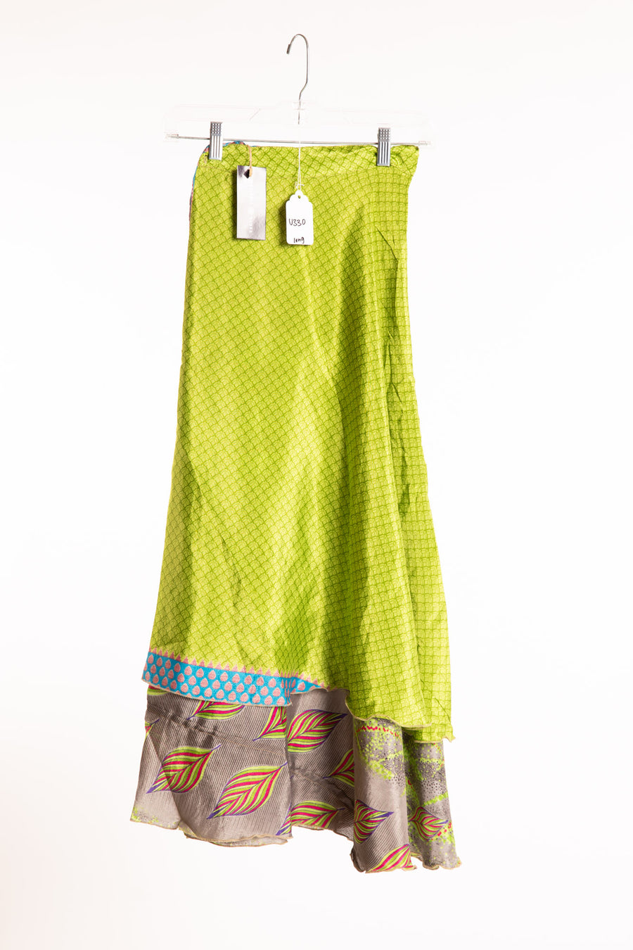 Long Sari Silk Wrap Skirt