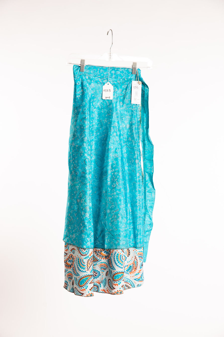 Long Sari Silk Wrap Skirt
