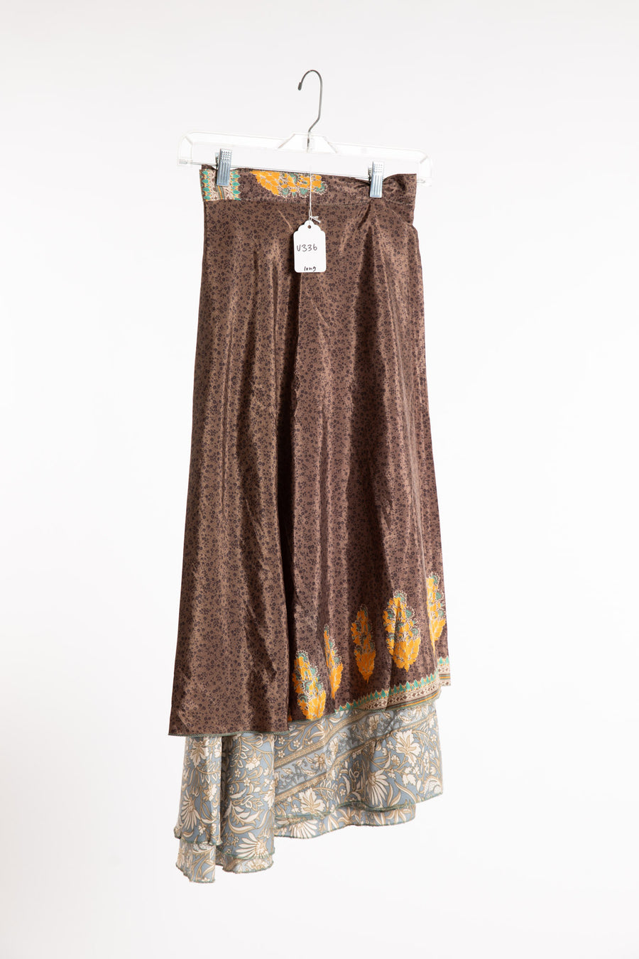 Long Sari Silk Wrap Skirt