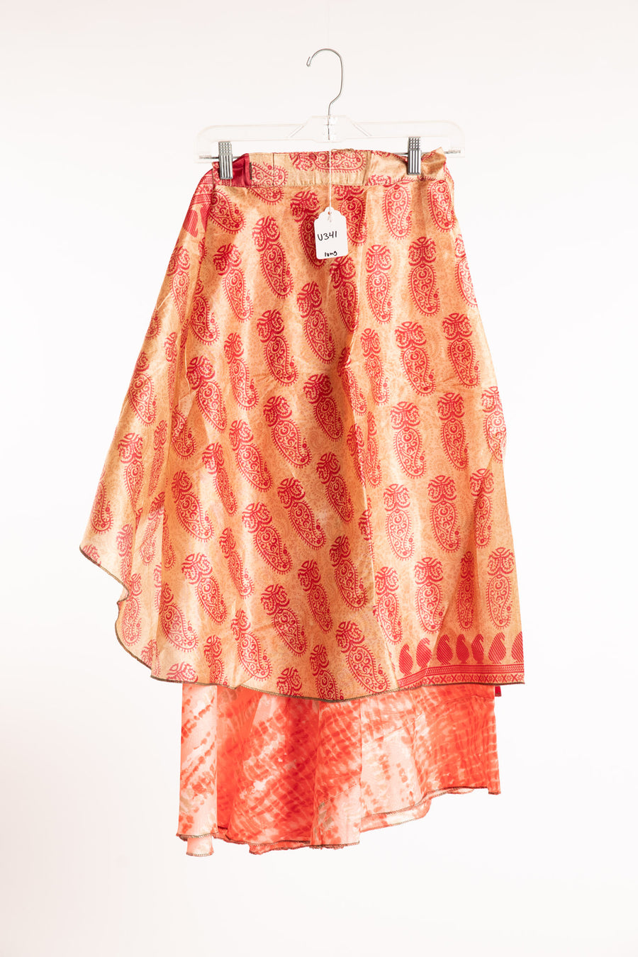 Long Sari Silk Wrap Skirt