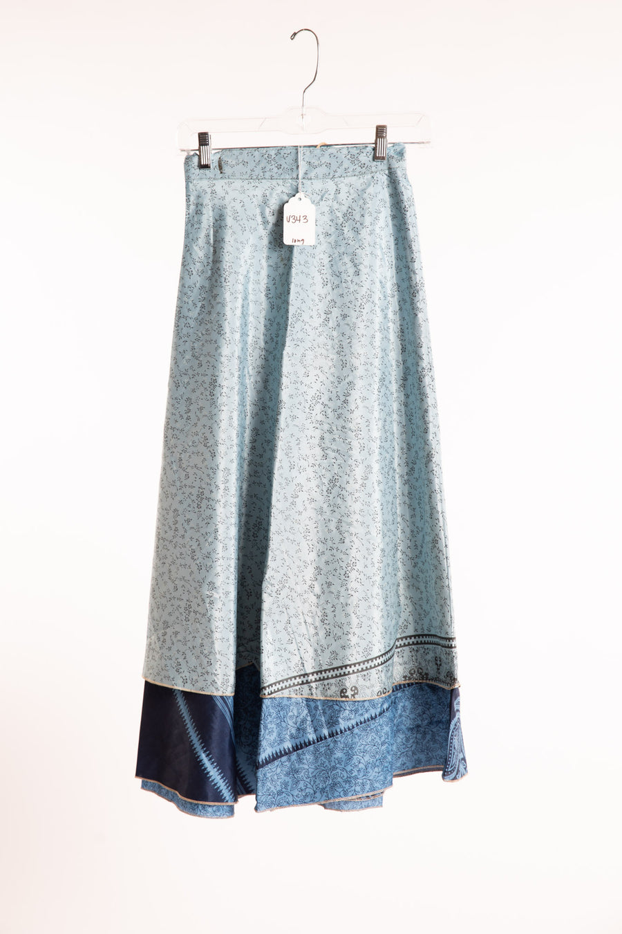 Long Sari Silk Wrap Skirt