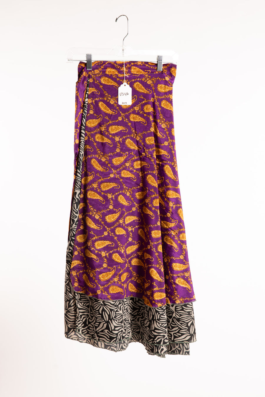 Long Sari Silk Wrap Skirt