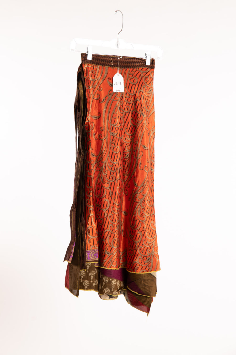 Long Sari Silk Wrap Skirt