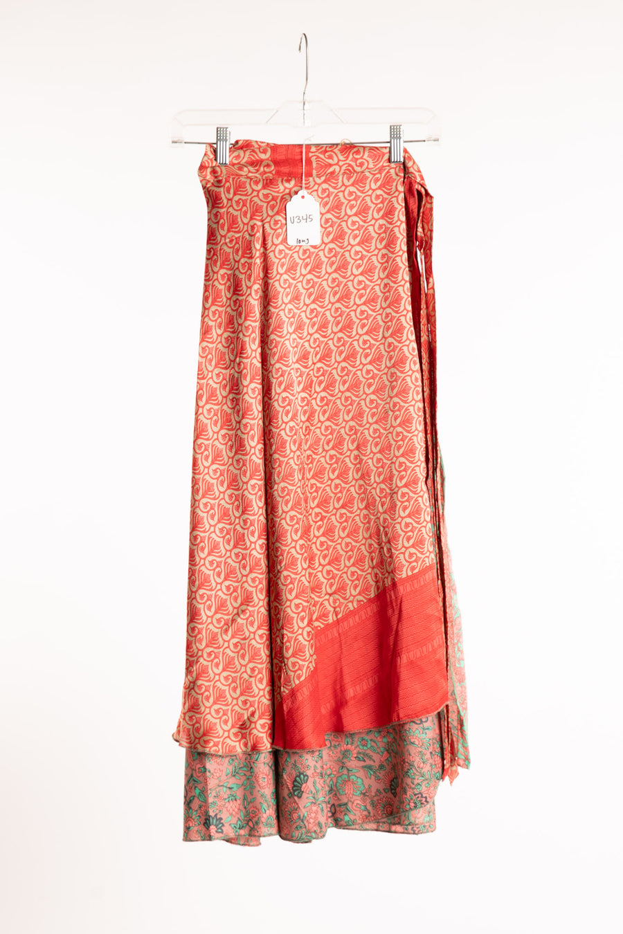 Long Sari Silk Wrap Skirt