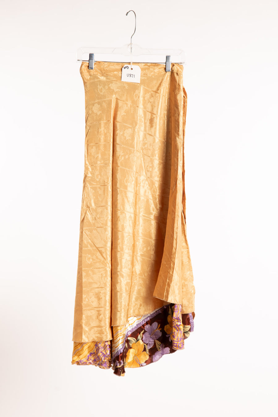 Long Sari Silk Wrap Skirt