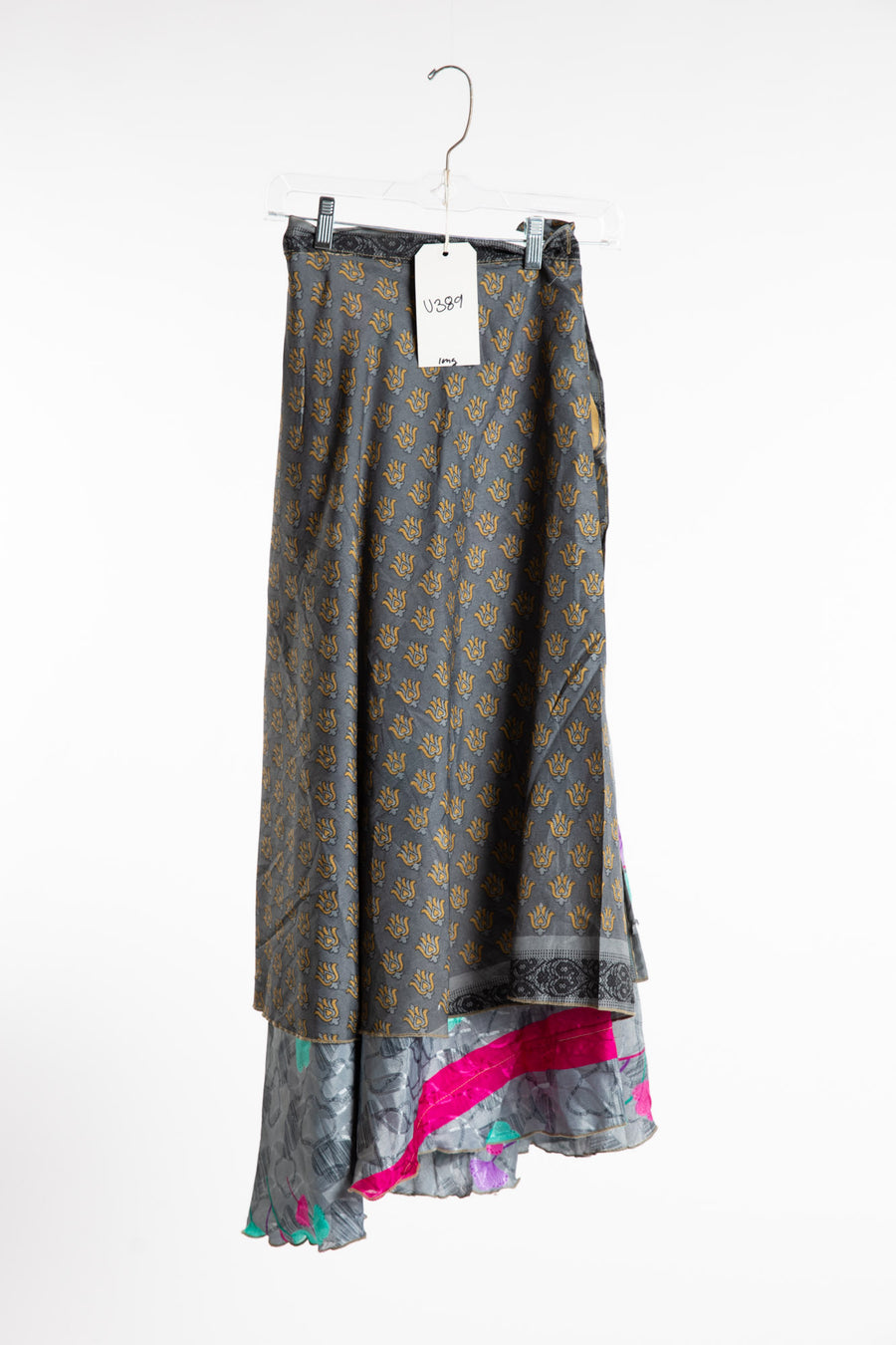Long Sari Silk Wrap Skirt