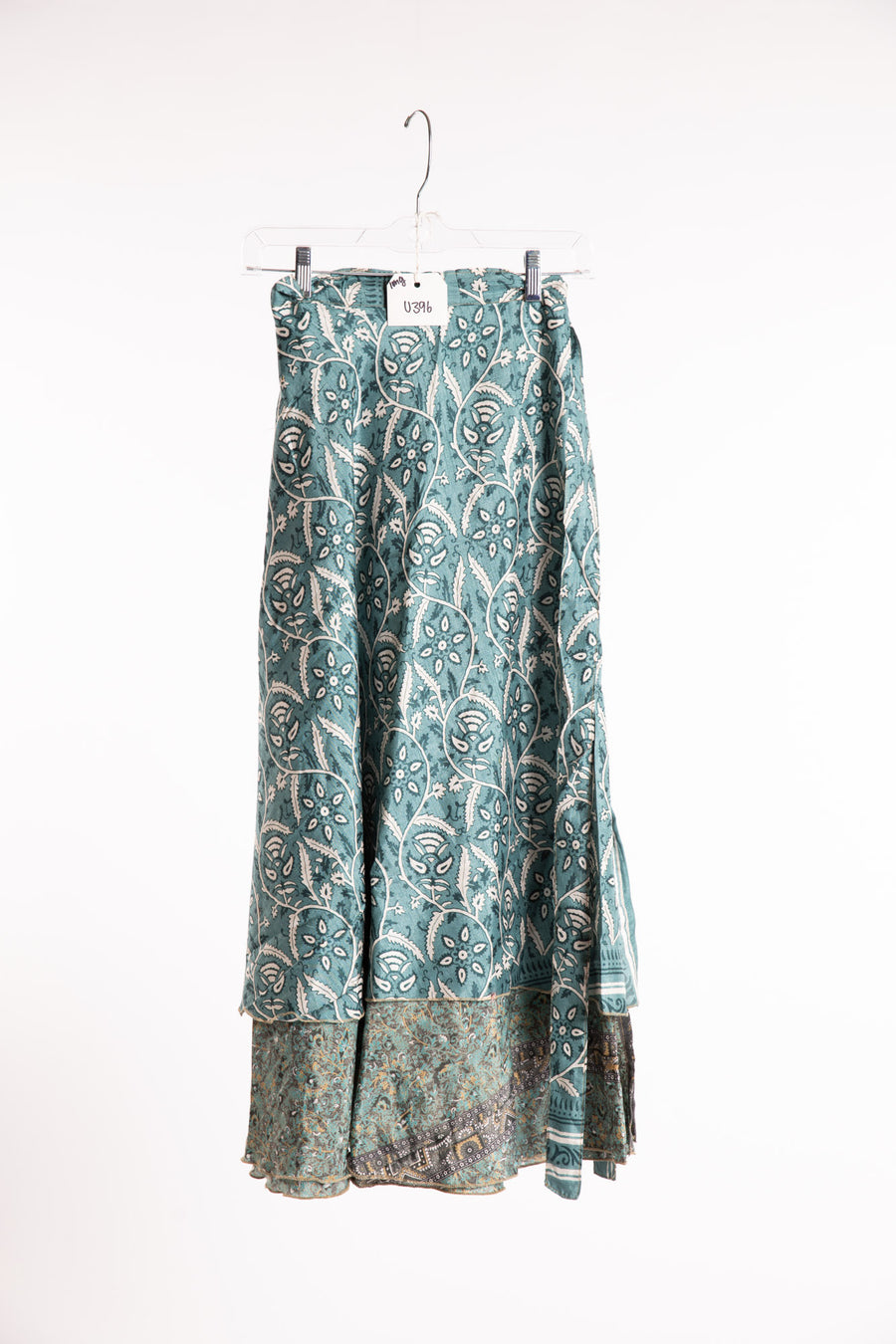 Long Sari Silk Wrap Skirt