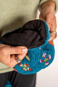 Alpine Flower Wool Beanie