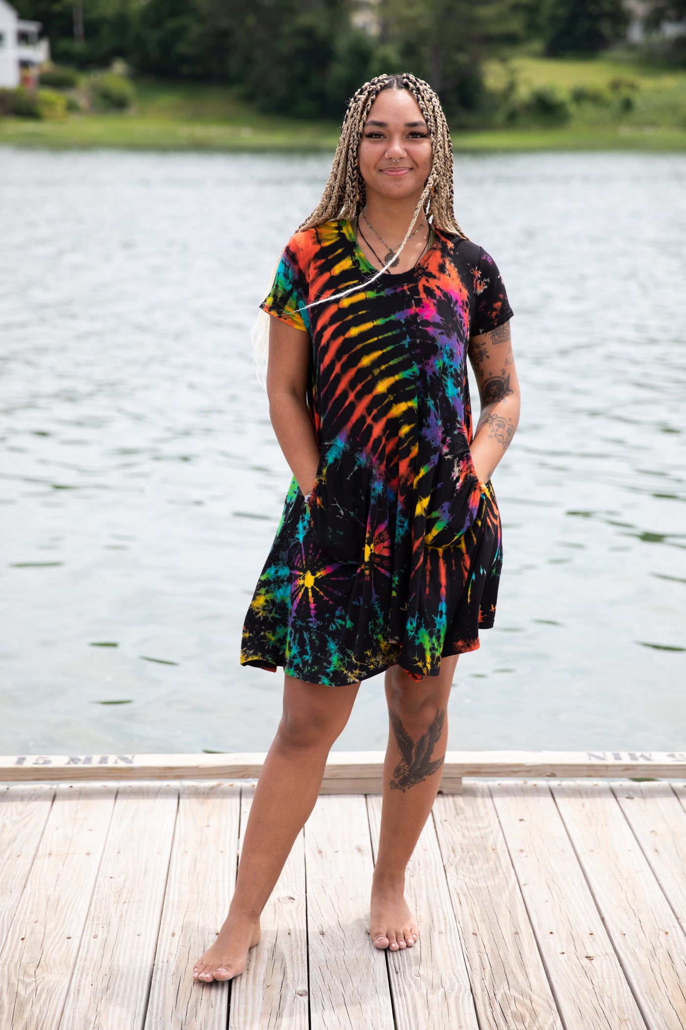 Althea Mudmee Tie Dye Short Sleeve Dress · Mexicali Blues