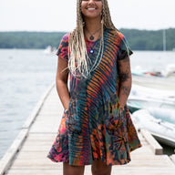 Althea Mudmee Tie Dye Short Sleeve Dress