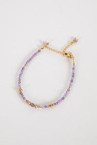 Amethyst Amala Beaded Bracelet