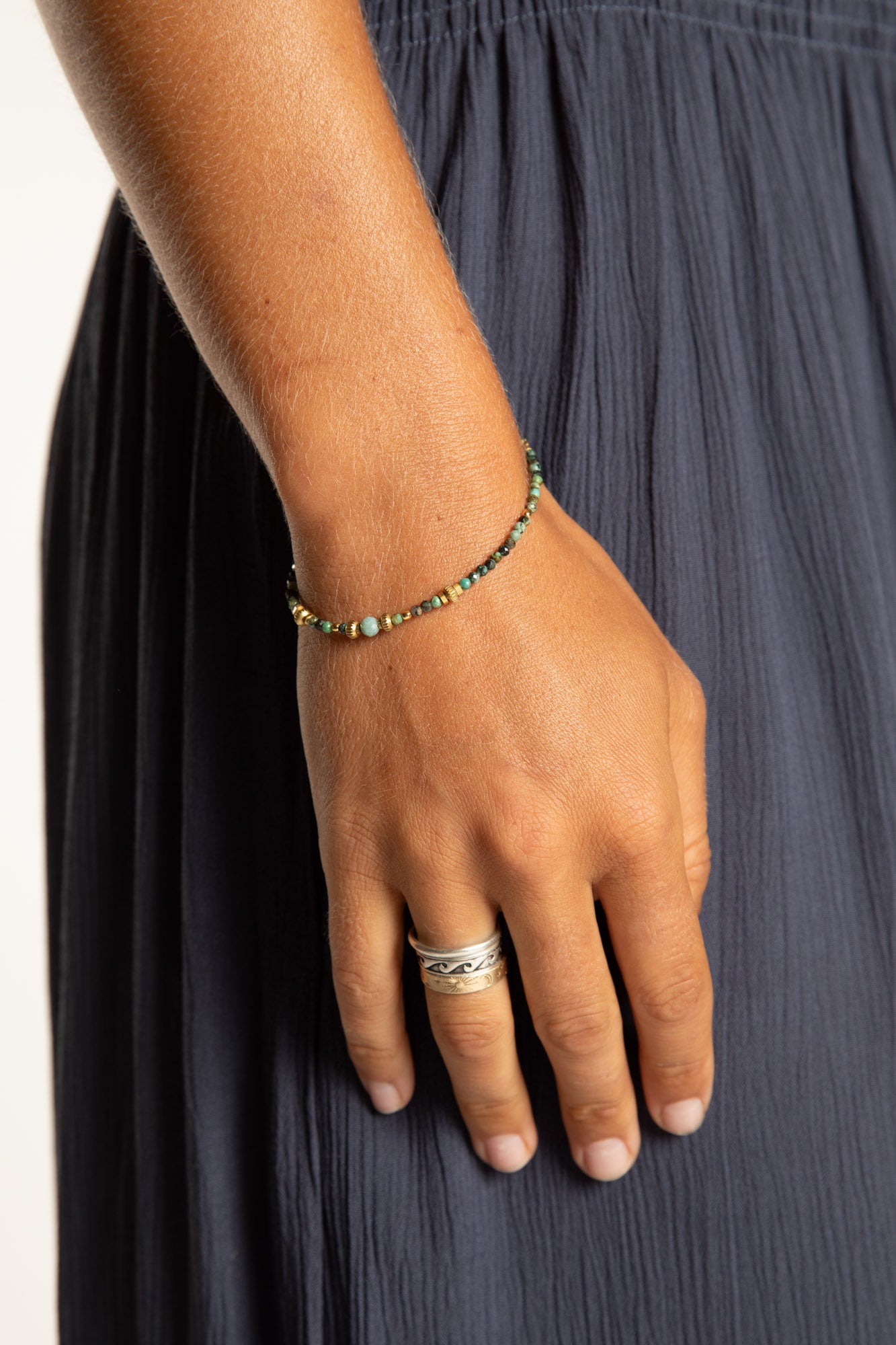Amala Beaded Turquoise Bracelet