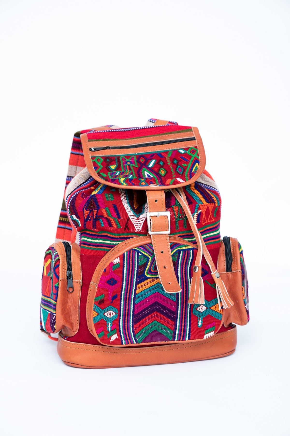 Amigos Handmade Leather Backpack in Jilotepeque