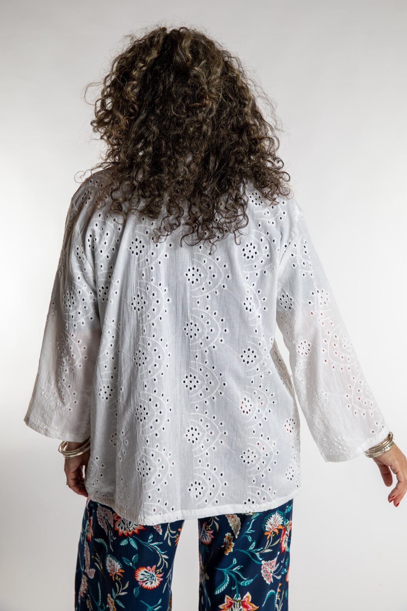 Anandi Cotton Eyelet Cardigan