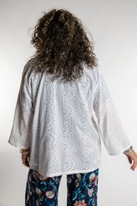 Anandi Cotton Eyelet Cardigan