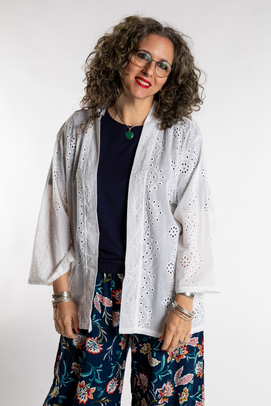 Anandi Cotton Eyelet Cardigan