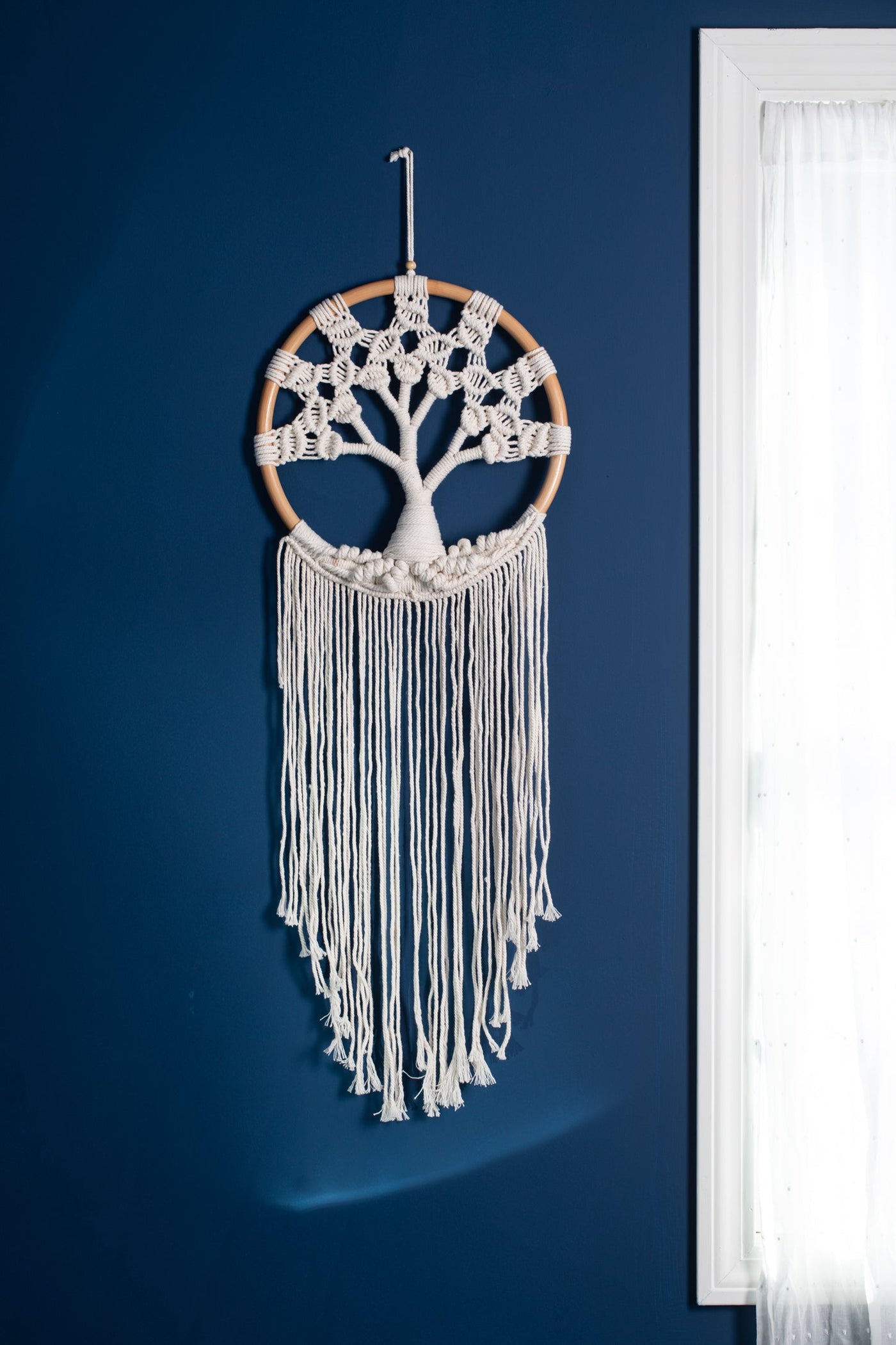 Tree of Life Macrame Wall Hanging in White