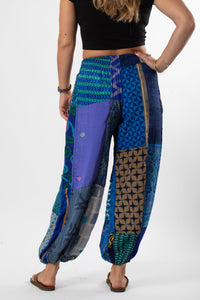 Paravi Patchwork Sari Silk Harem Pants